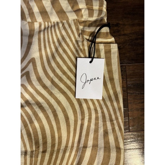 Japan Women’s Brown Beige Zebra Striped Skort Small 100% Cotton NEW - Picture 2 of 6